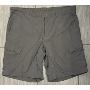 North Face Gray Nylon Cargo Shorts Size 38 Inseam 10” Outdoor Hiking Gorpcore